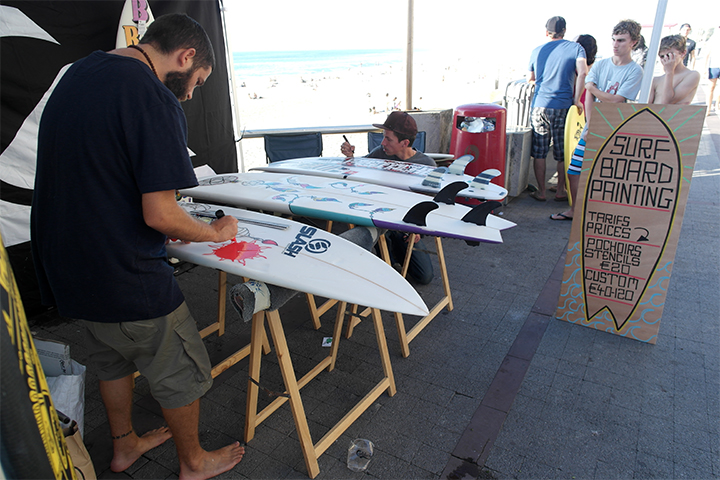 Surf board painting, Hossegor